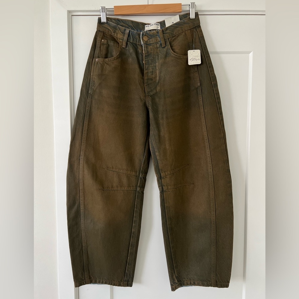 free people Good Luck Coated High Waist Ankle Barrel Jeans - Picture 6 of 7